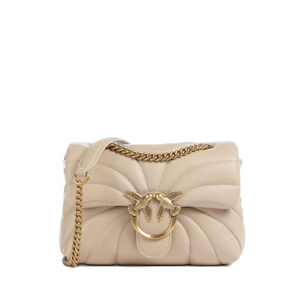 ピンコ レディース ショルダーバッグ 御徒面子 Small love puff quilted crossbody bag Neutrals