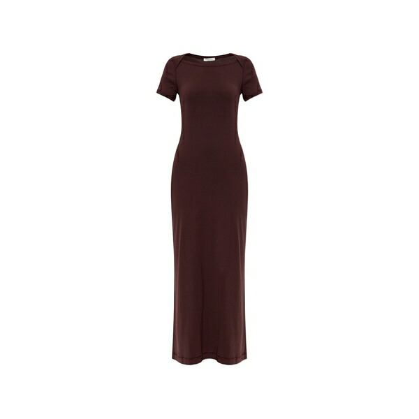 バイマレンバーガー レディース 衣裳 トップス Irina short-sleeve boat-neck maxi dress Red