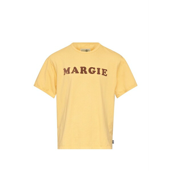 マルタンマルジェラ メンズ ティーシャツ トップス Graphic-print cotton t-shirt Yellow