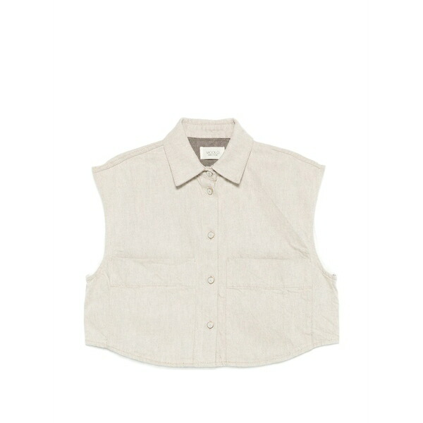 ヴィコロ レディース 上衣＆上衣 アウター Button-up cropped gilet Neutrals