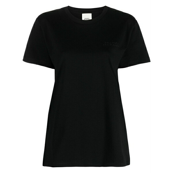 イザ呼びりん マラン レディース プルオーバー トップス Vidal logo-print t-shirt Black