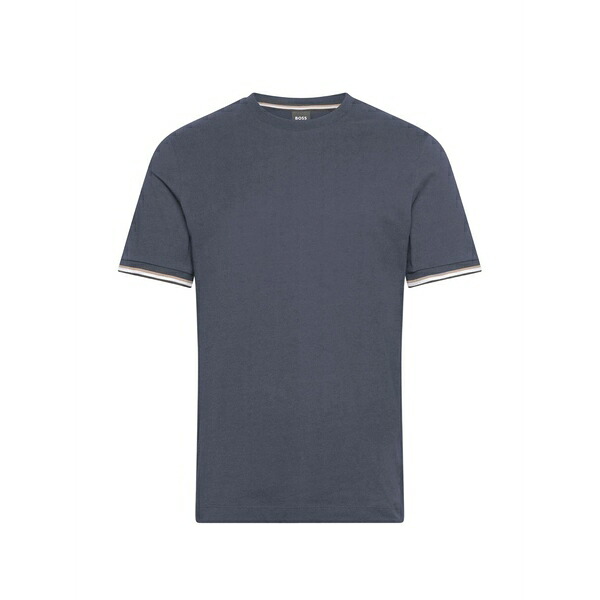 ボス メンズ Tシャツ トップス Stripe-detail t-shirt Blue｜asty