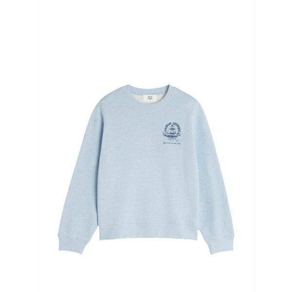 住み家 稲荷 メンズ パーカー・スウェットシャツ アウター Graphic-print sweatshirt Blue