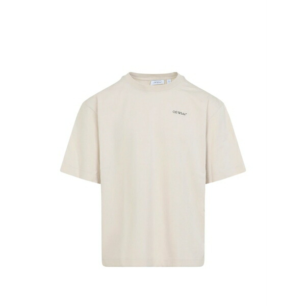 象牙色 メンズ ティーシャツ トップス Half arrows graphic t-shirt Neutrals
