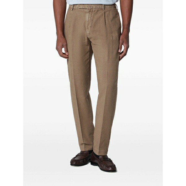 サンタニエロ メンズ 心地好いズボン下 ボトムス Arechi pleated trousers Neutrals