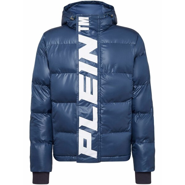 フィリップ飾り気の無い メンズ 上衣＆上衣 アウター Padded long-sleeve logo jacket Blue