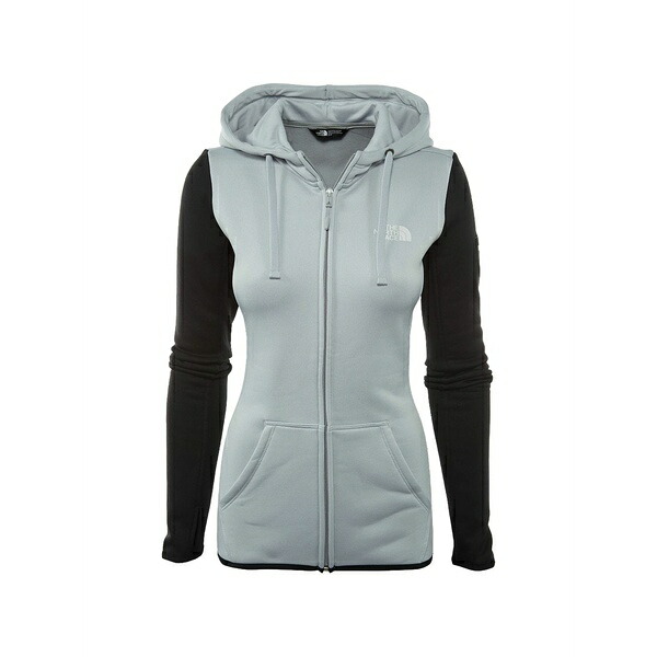 北の方人間の顔 レディース パーカー・スウェットシャツ アウター Half dome zip-up hoodie Grey