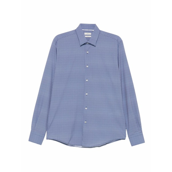 リュージョー メンズ プルオーバー トップス Check-pattern shirt Blue