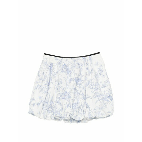 マージュ レディース スコート ボトムス Floral-print bubble mini skirt White