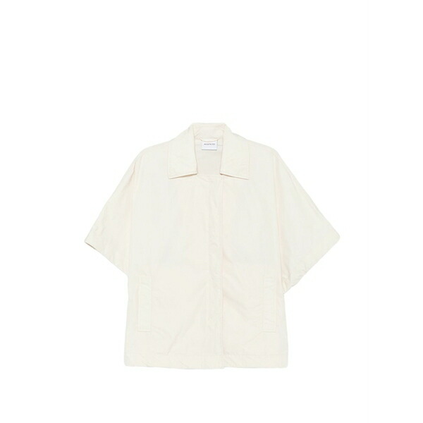 アスペジ レディース 上衣＆上衣 アウター Short-sleeve concealed-fastening jacket Neutrals
