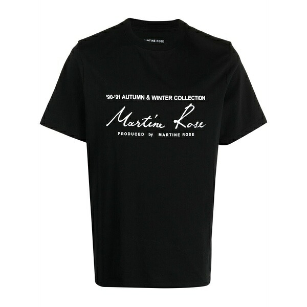 マーティン・さくら色 メンズ ティーシャツ トップス Logo print t-shirt Black