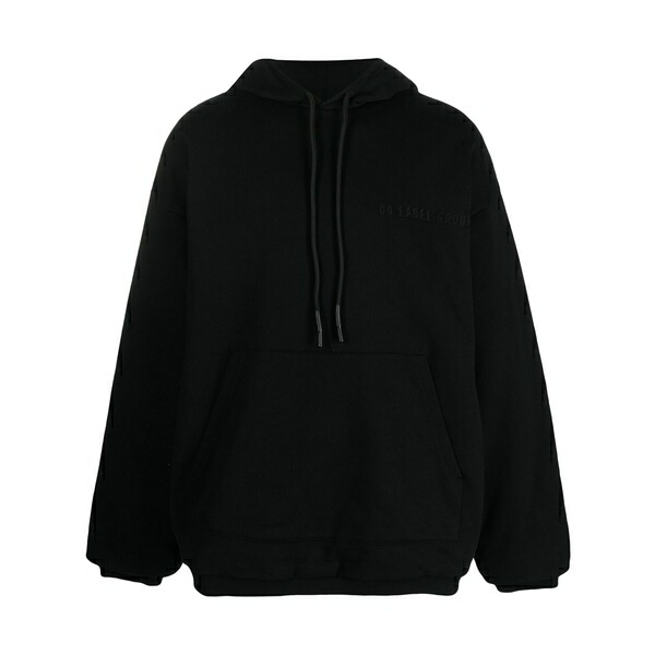 フォーティーフォー・レーベル・グループ メンズ パーカー・スウェットシャツ アウター Logo-embroidered cotton sweatshirt Black｜asty