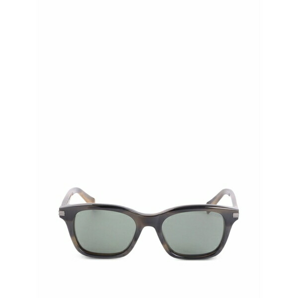 ゼニア メンズ サングラス・アイウェア アクセサリー Tortoiseshell-effect square-frame sunglasses Green|asty