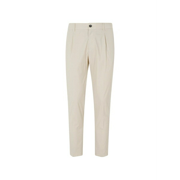 ビーエイブル メンズ カジュアルパンツ ボトムス Pleated slim-fit trousers Neutrals｜asty