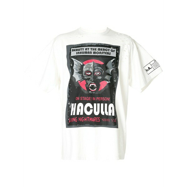 ハクーラ メンズ ティーシャツ トップス Monster logo t-shirt White