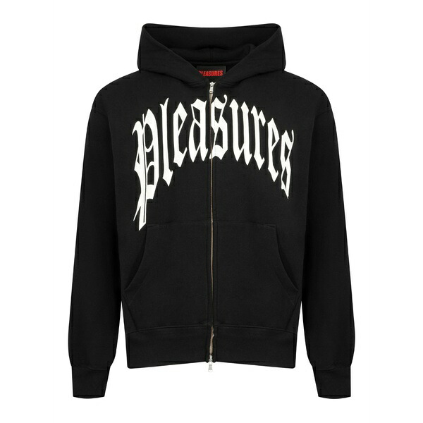 プレジャーズ メンズ パーカー・スウェットシャツ アウター Zip twitch hoodie Black