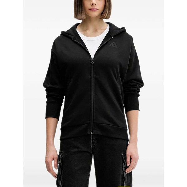アディダス レディース パーカー・スウェットシャツ アウター Long-sleeve hoodie Black