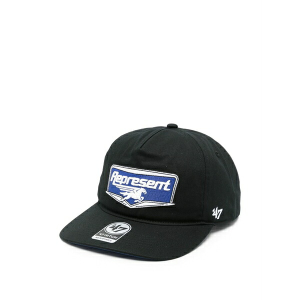 リプレゼント メンズ 帽子 アクセサリー Logo-embroidered baseball cap Black｜asty