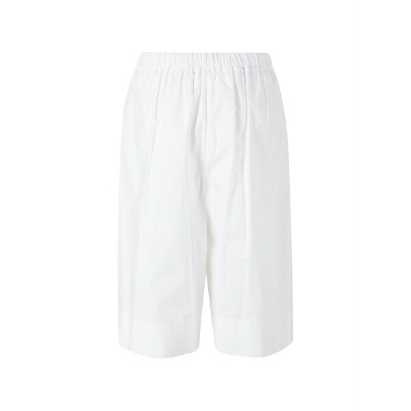 メイメイジェイ レディース 心地よいズボン下 ボトムス Elasticated-waistband shorts White