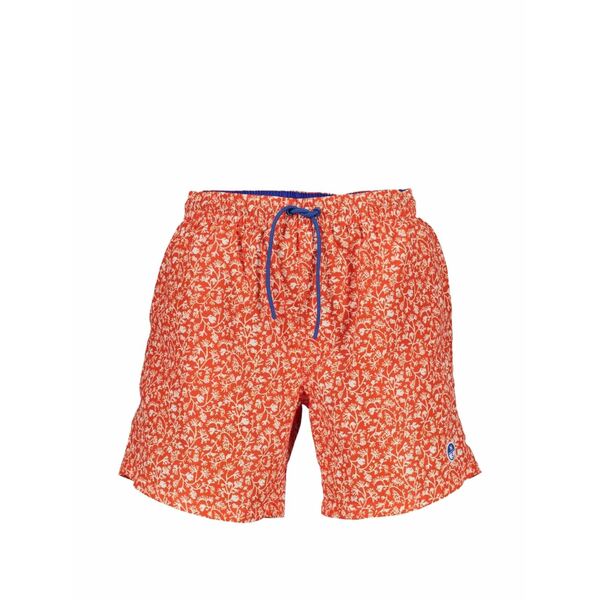 北の方大売り出し メンズ 心地よいズボン下 ボトムス Floral-print swim shorts Orange