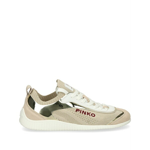 ピンコ レディース スニーカー シューズ Logo-embroidered sneakers  Neutrals