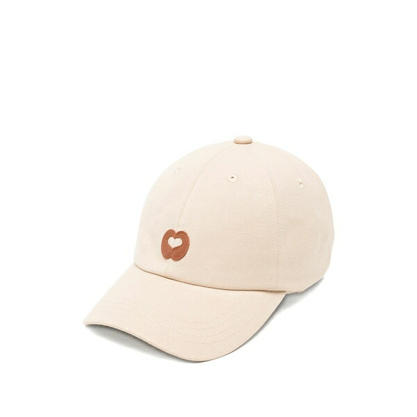 マージュ レディース かぶり笠 佩び物 Leather-patch baseball cap Neutrals