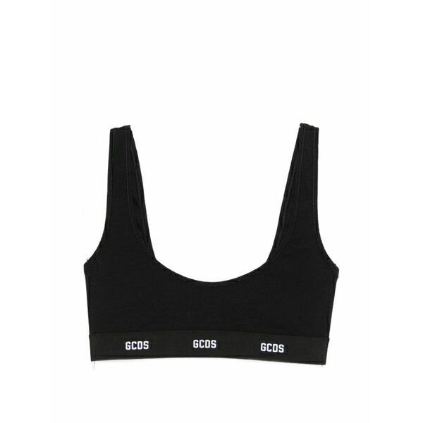 ジーシーディーエス レディース カットソー トップス Logo-band bralette Black