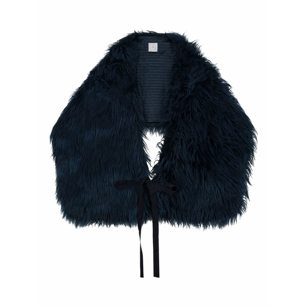 中心柱 ジーン レディース えり巻き・袈裟・えり巻き 付属物 Faux-fur tie scarf Blue