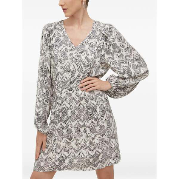 パトリツィア ペペ レディース 衣裳 トップス V-neck patterned mini dress White