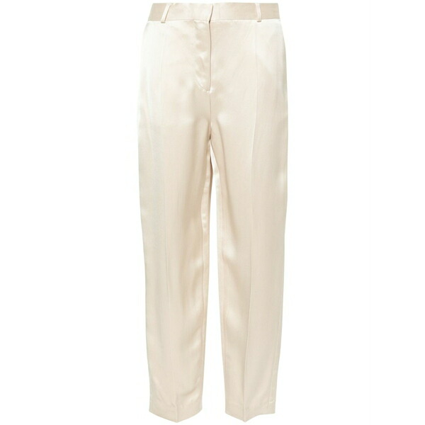 トーテム レディース 心地よいズボン下 ボトムス Low-rise satin trousers Neutrals