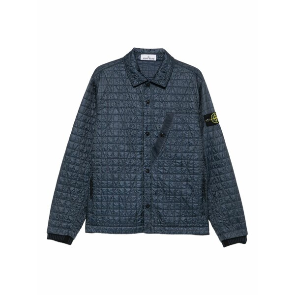 ストーンアイランド メンズ 上衣＆上衣 アウター Quilted crinkle jacket Blue