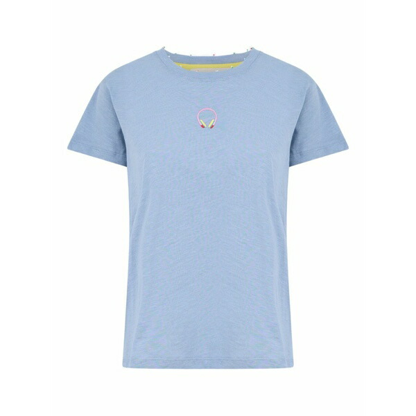 ミラミカティ レディース ティーシャツ トップス Headphones-embroidered t-shirt Blue