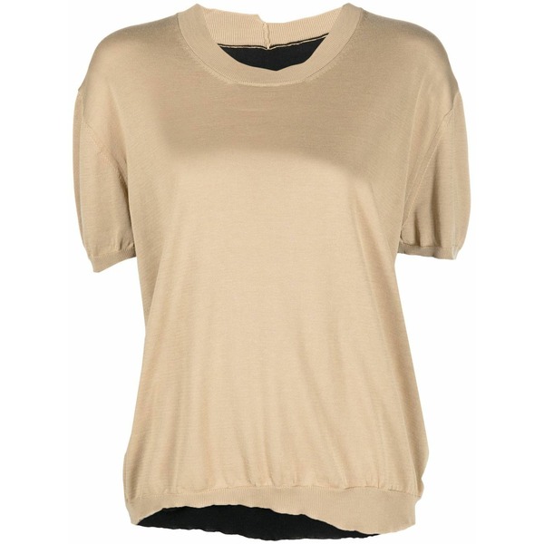 ユマ・壱 レディース 編み物\u0026スウェーター アウター Round-neck knit top Neutrals