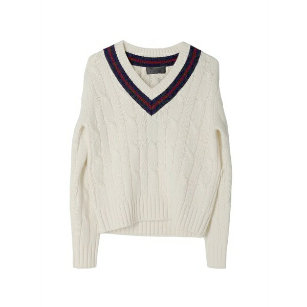 ニリロータン レディース 編み物\u0026スウェーター アウター Fabiana v-neck cable-knit sweater Neutrals