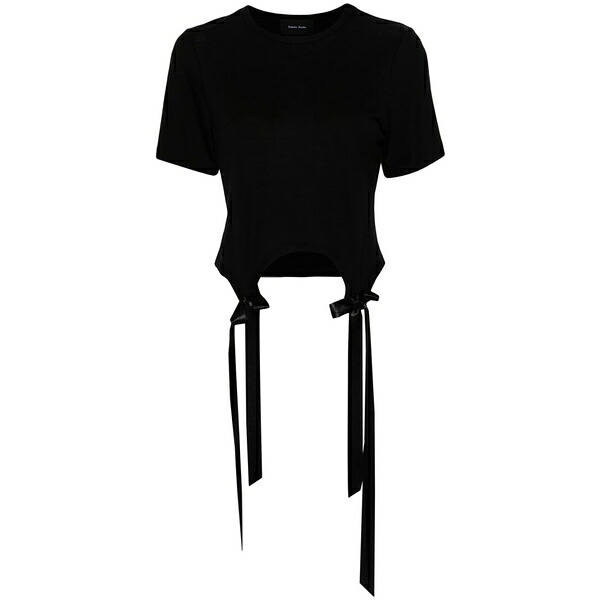 シモーネ・ロシャ レディース ティーシャツ トップス Bow-detail cotton dress Black