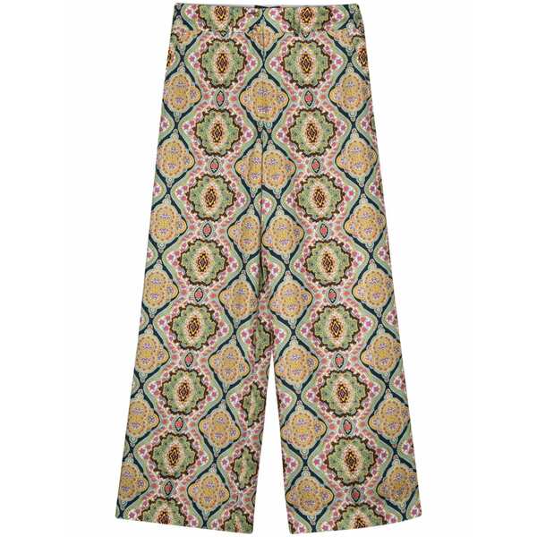 エトロ レディース 心地好いズボン下 ボトムス Floral wide-leg trousers Yellow