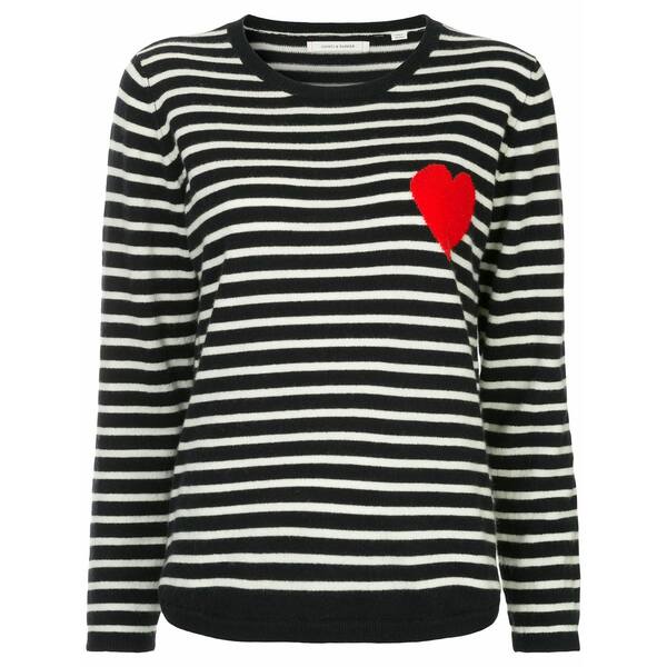 チンティアンドパーカー レディース 編み物\u0026スウェーター アウター Breton stripe heart jumper Blue