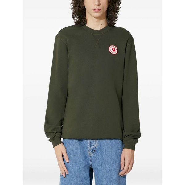 フェールラーベン メンズ パーカー・スウェットシャツ アウター Logo patch crew neck sweatshirt Green