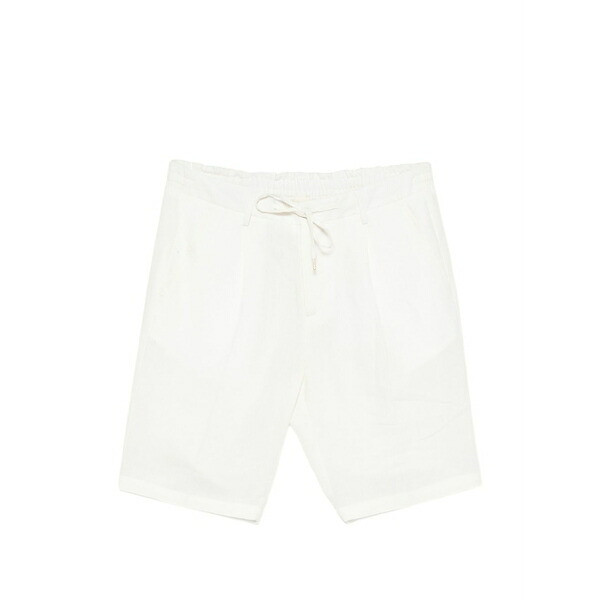 ブリ後押し 1949 メンズ 心地好いズボン下 ボトムス Drawstring pleated shorts White