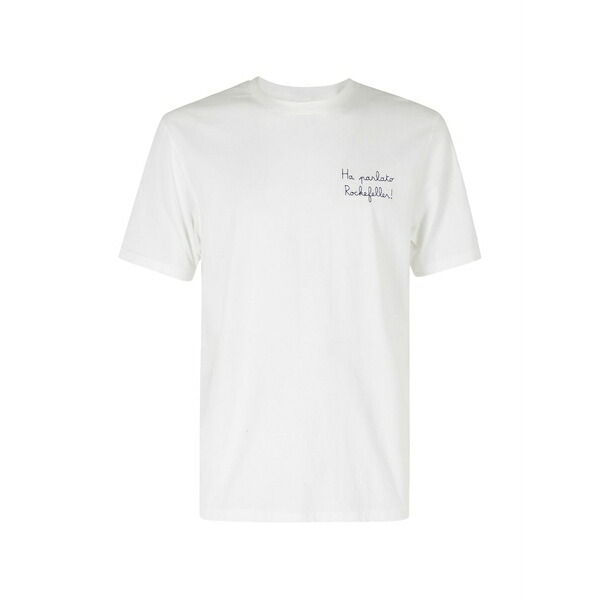 エムシーツーセイントバース メンズ プルオーバー トップス Portofino embroidered t-shirt White