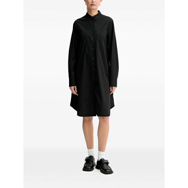 マルコポーロ レディース 衣裳 トップス Button-up mini dress Black