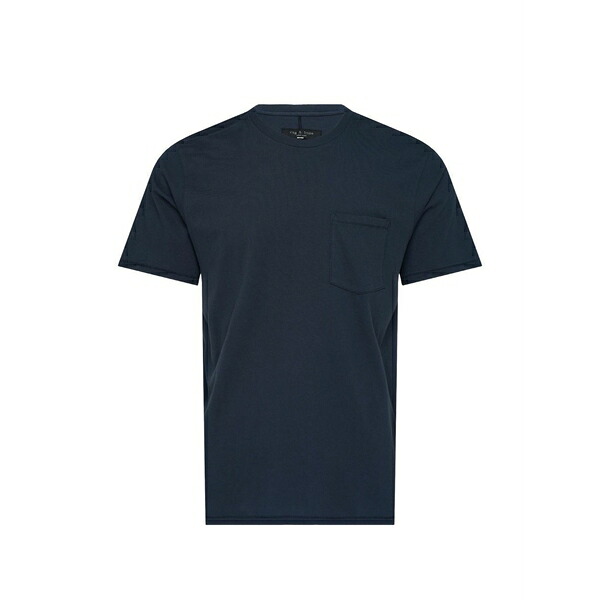 ラグアンドボーン メンズ Tシャツ トップス Garment-dye pocket t-shirt Blue｜asty