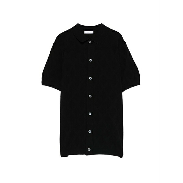 ディクタット メンズ ティーシャツ トップス Diamond-knit shirt Black