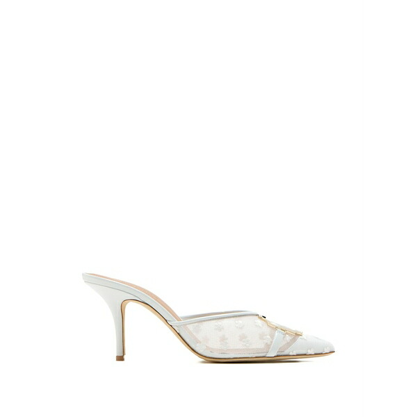 マローンスリアーズ レディース サンダル シューズ Missy floral buckle mules White