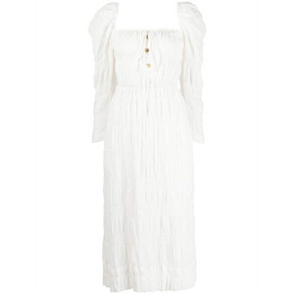 レジーナ・ピョウ レディース ワンピース トップス Nora smocked midi dress White｜asty 105,490円