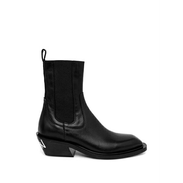 フィオルッチ レディース ブーツ シューズ Pull-tab lettering-detail boots Black