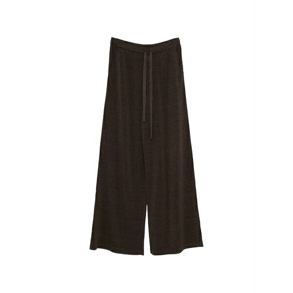 パロッシュ レディース 心地よいズボン下 ボトムス Drawstring palazzo pants Brown