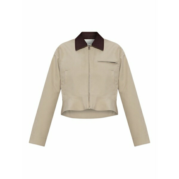 J.W.アンダーソン レディース 上衣＆上衣 アウター Cropped zip-front jacket Neutrals