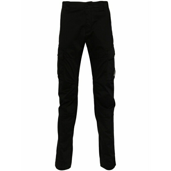 シーピーカンパニー メンズ 心地好いズボン下 ボトムス Lens-detail sateen cargo trousers Black