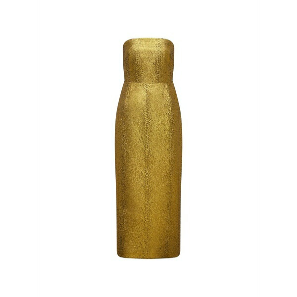 サイモン銀鏡 レディース 衣裳 トップス Verdelle strapless MIDI dress Gold
